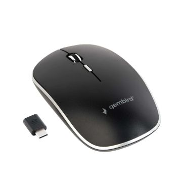 Gembird MUSW-4BSC-01 muis Ambidextrous RF Wireless + USB Type-C Optisch 1600 DPI (MUSW-4BSC-01) thumbnail