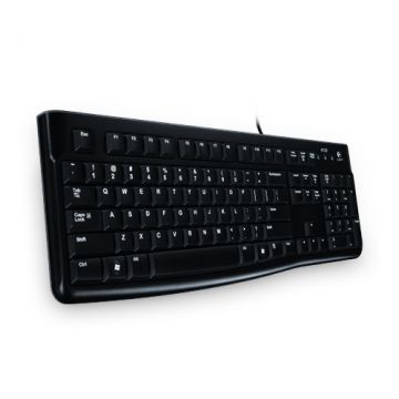 Logitech K120 Corded Keyboard toetsenbord USB QWERTY Estlands Zwart