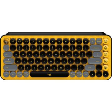 Logitech POP Keys toetsenbord RF-draadloos + Bluetooth QWERTY Portugees Zwart, Grijs, Geel