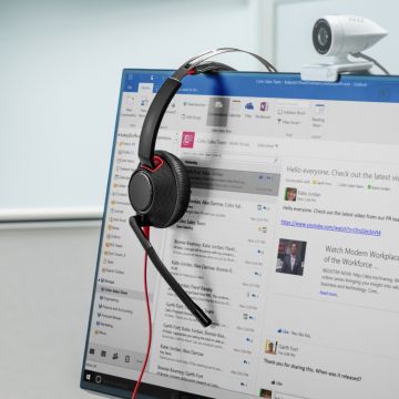 HP Poly Blackwire 5220 Stereo USB-C Headset + 3,5 mm plug + USB-C/A adapter