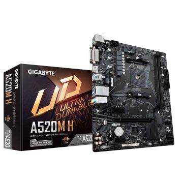 GIGABYTE A520M H moederbord AMD A520 Socket AM4 micro ATX (A520M H) thumbnail