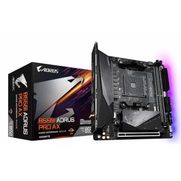GIGABYTE B550I AORUS PRO AX moederbord AMD B550 Socket AM4 mini ITX (B550I AORUS PRO AX) thumbnail