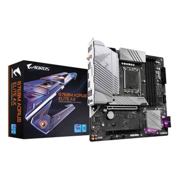 GIGABYTE B760M AORUS ELITE AX moederbord Intel B760 Express LGA 1700 micro ATX (B760M AORUS ELITE AX) thumbnail