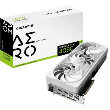 GIGABYTE AERO GeForce RTX 4080 16GB OC NVIDIA GDDR6X (GV-N4080AERO OC-16GD) thumbnail