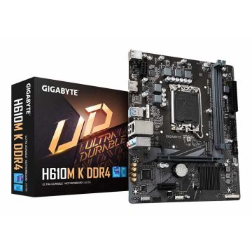 GIGABYTE H610M K DDR4 moederbord Intel H610 Express LGA 1700 micro ATX (H610M K DDR4) thumbnail