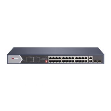 Hikvision Digital Technology DS-3E0528HP-E netwerk-switch Unmanaged Gigabit Ethernet (10/100/1000) Power over Ethernet (PoE) Blauw