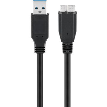 Goobay 66026 USB-kabel 1,8 m USB 3.2 Gen 1 (3.1 Gen 1) USB A Micro-USB A Zwart