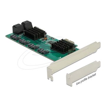 Delock 8 Port SATA PCI Express x1 Karte - Low Profile Formfaktor (90072) thumbnail