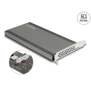 DELOCK PCI Express x16 Karte zu 2 x intern NVMe M.2 Key M (89961) thumbnail