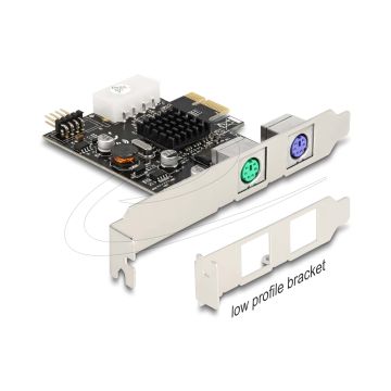 DELOCK PCI Express x1 Karte 2x PS/2 Low Profile Formfaktor (90049) thumbnail