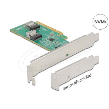 DELOCK PCI Express 4.0 x8 Karte zu 2 x intern SFF-8654 4i (90076) thumbnail