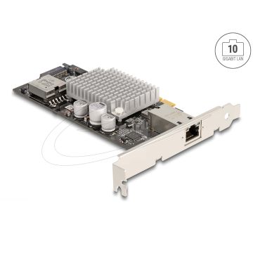 Delock PCI Express x4 Netzwerkkarte 10 Gigabit LAN 1 x RJ45 mit PoE+ IOI (90434) thumbnail