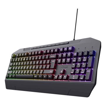 Trust GXT 836 Evocx Verlicht gaming‑toetsenbord – gaming toetsenbord – RGB verlichting – Anti‑ghosting – QWERTY – Zwart (24722) thumbnail