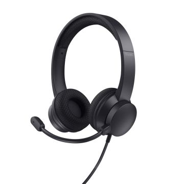 Trust HS-260 Headset - USB headset voor kantoor en calls – Lichtgewicht ontwerp – Verstelbare microfoon – business model - Zwart (25334) thumbnail