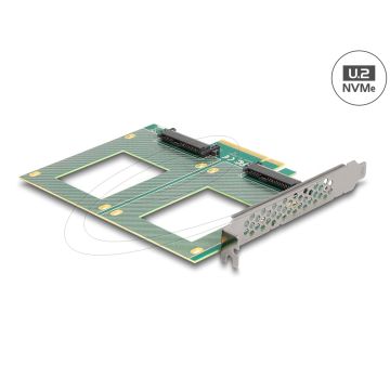 DELOCK PCI Express 4.0x8 Karte zu 2x internU.2 NVMe SFF-8639 (90162) thumbnail