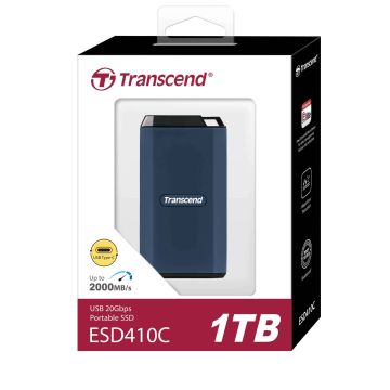 Transcend TS1TESD410C ESD410C External SSD, 1 TB, USB 20Gbps, Type C, 2000 MB/s (TS1TESD410C) thumbnail
