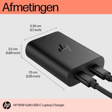 HP 65W GaN USB-C laptoplader