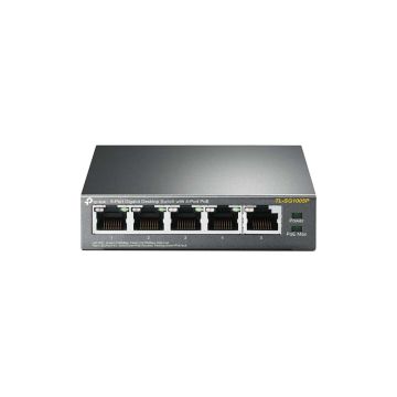 TP-Link TL-SG1005P Unmanaged Gigabit Ethernet (10/100/1000) Power over Ethernet (PoE) Zwart (SG1005P) thumbnail