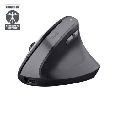 Trust Bayo II Ergonomische draadloze muis – ergonomische muis – draadloze muis – verticale muis – Zwart (25145) thumbnail