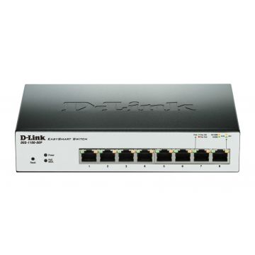 D-Link DGS-1100-08P netwerk-switch Managed L2 Gigabit Ethernet (10/100/1000) Power over Ethernet (PoE) Zwart