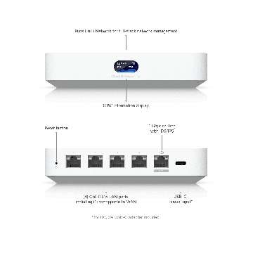 Ubiquiti UniFi Cloud Gateway Ultra (1xWAN/4xLAN) UCG-ULTRA Powerful and compact multi-WAN UniFi Cloud Gateway (UCG-ULTRA) thumbnail