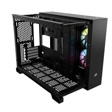 CORSAIR Geh mATX 2500X LINK Tempered Glass  Black (CC-9011267-WW) thumbnail