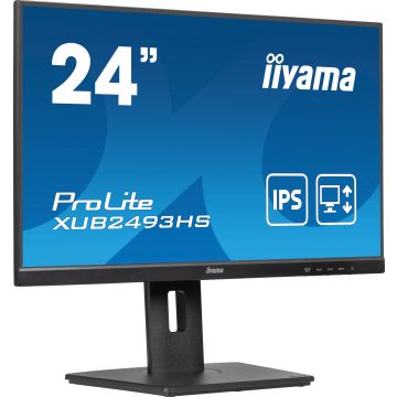 iiyama ProLite XUB2493HS-B6 computer monitor 60,5 cm (23.8") 1920 x 1080 Pixels Full HD LED Zwart (XUB2493HS-B6) thumbnail