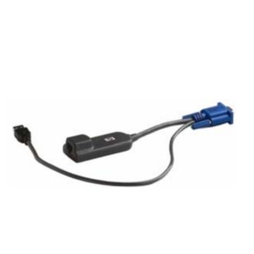 Hewlett Packard Enterprise AF629A toetsenbord-video-muis (kvm) kabel Zwart, Blauw