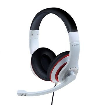 Gembird MHS-03-WTRDBK Kopfhörer & Headset Kopfband 3,5-mm-Anschluss Schwarz - Rot - Weiß (MHS-03-WTRDBK) (MHS-03-WTRDBK) thumbnail
