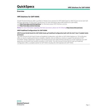 HPE ProLiant DL380 Gen10 Plus for SAP HANA Compute Block (R8D85A) thumbnail