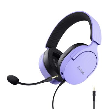 Trust GXT 489P Fayzo Gaming Headset - Multi-platform gamingheadset – Afneembare microfoon – 50 mm drivers – Zwart/Paars (25301) thumbnail