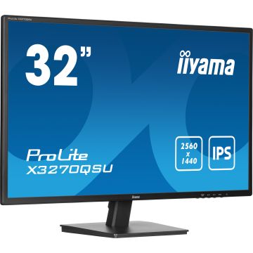 iiyama ProLite X3270QSU-B1 computer monitor 80 cm (31.5") 2560 x 1440 Pixels Wide Quad HD LED Zwart (X3270QSU-B1) thumbnail