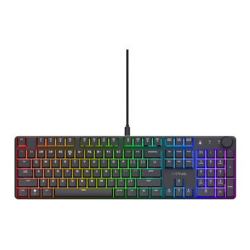 Trust GXT 866 Torix Gaming Toetsenbord - Mechanisch toetsenbord – QWERTY US International – RGB-verlichting – Zwart (24910) thumbnail