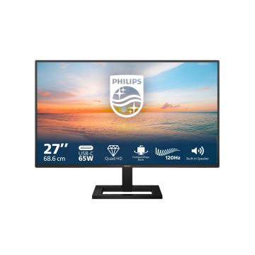 Philips 1000 series 27E1N1600AE/00 computer monitor 68,6 cm (27") 2560 x 1440 Pixels Quad HD LCD Zwart (27E1N1600AE/00) thumbnail