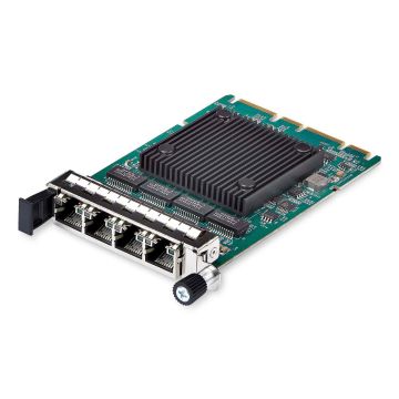 StarTech.com 4-Port RJ45 Gigabit OCP 3.0 Server Netwerkkaart met Intel&reg; I350-AM4, SFF 4C+ Compatibel, Multi-Speed Ethernet, PCIe 3.0, LAN Transformer, NIC met PXE/9K Jumbo (OR41GI-NETWORK-CARD) thumbnail