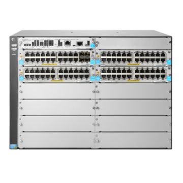 Hewlett Packard Enterprise 5412R 92GT PoE+ & 4-port SFP+ (No PSU) v3 zl2 Managed L3 Gigabit Ethernet (10/100/1000) Power over Ethernet (PoE) 7U Grijs (JL001A) thumbnail