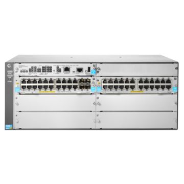 Hewlett Packard Enterprise 5406R 44GT PoE+ & 4-port SFP+ (No PSU) v3 zl2 Managed L3 Gigabit Ethernet (10/100/1000) Power over Ethernet (PoE) 4U Grijs (JL003A) thumbnail