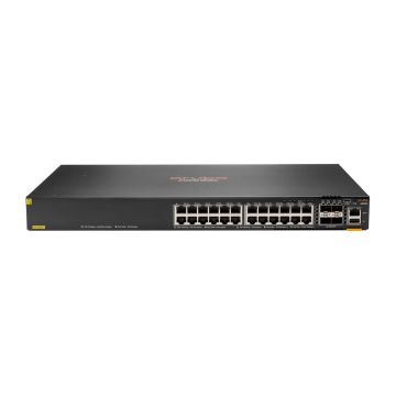 Hewlett Packard Enterprise Aruba 6300F 24-port 1GbE Class 4 PoE & 4-port SFP56 Managed L3 Gigabit Ethernet (10/100/1000) Power over Ethernet (PoE) 1U Grijs (JL666A#ABB) thumbnail
