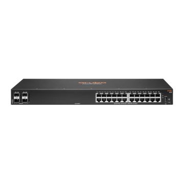 Hewlett Packard Enterprise Aruba 6100 24G 4SFP+ Managed L3 Gigabit Ethernet (10/100/1000) 1U Zwart (JL678A#ABB) thumbnail