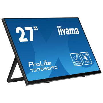 iiyama ProLite T2755QSC-B1 computer monitor 68,6 cm (27") 2560 x 1440 Pixels Quad HD LCD Touchscreen Zwart (T2755QSC-B1) thumbnail
