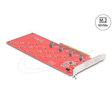 DELOCK PCI Express x16 Karte zu 4 x intern NVMe M.2 Key M110 (90617) thumbnail