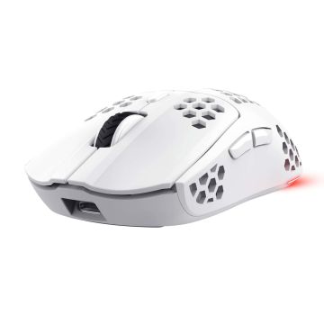 Trust GXT 929W Helox Gaming Muis - Draadloze gamingmuis – 6 programmeerbare knoppen – 4800 DPI – Wit (25390) thumbnail