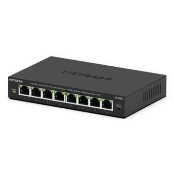 NETGEAR GS308E Managed L2/L3 Gigabit Ethernet (10/100/1000) Zwart (GS308E-400EUS) thumbnail