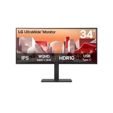 LG 34BA75QE-B computer monitor 86,4 cm (34") 3440 x 1440 Pixels Wide Quad HD LCD Zwart (34BA75QE-B) thumbnail