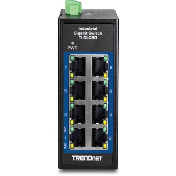 TRENDnet TI-GLC80 8-Port Gigabit Industrial DIN-Rail Mini (TI-GLC80) thumbnail