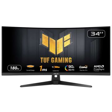 ASUS TUF Gaming VG34VQ3B computer monitor 86,4 cm (34") 3440 x 1440 Pixels UltraWide Quad HD LED Zwart (90LM0AA0-B01170) thumbnail