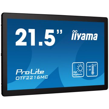 iiyama OTF2216MC-B1 computer monitor 54,6 cm (21.5") 1920 x 1080 Pixels Full HD LCD Touchscreen Zwart (OTF2216MC-B1) thumbnail