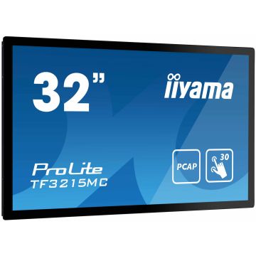 iiyama ProLite TF3215MC-B2 computer monitor 80 cm (31.5") 1920 x 1080 Pixels Full HD LED Touchscreen Kiosk Zwart (TF3215MC-B2) thumbnail