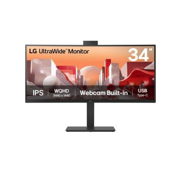 LG 34BA85QE-B computer monitor 86,4 cm (34") 3440 x 1440 Pixels Wide Quad HD LCD Zwart (34BA85QE-B.AEU) thumbnail