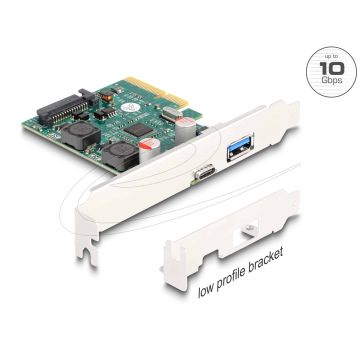 DELOCK PCI Express x4 Karte zu 1 x extern USB 10 Gbps Type-C (90107) thumbnail